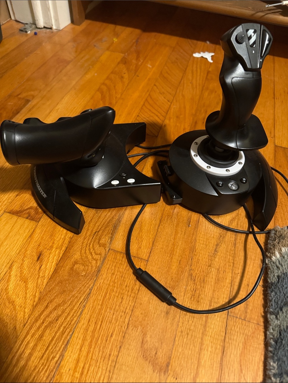 Ergonomic Black Joystick & Throttle Controller Set for VR/PC Flight